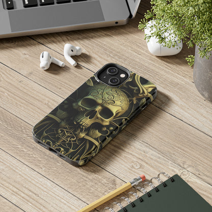 Metallic Chrome Skulls and classic Designed 3 Tough Phone Cases