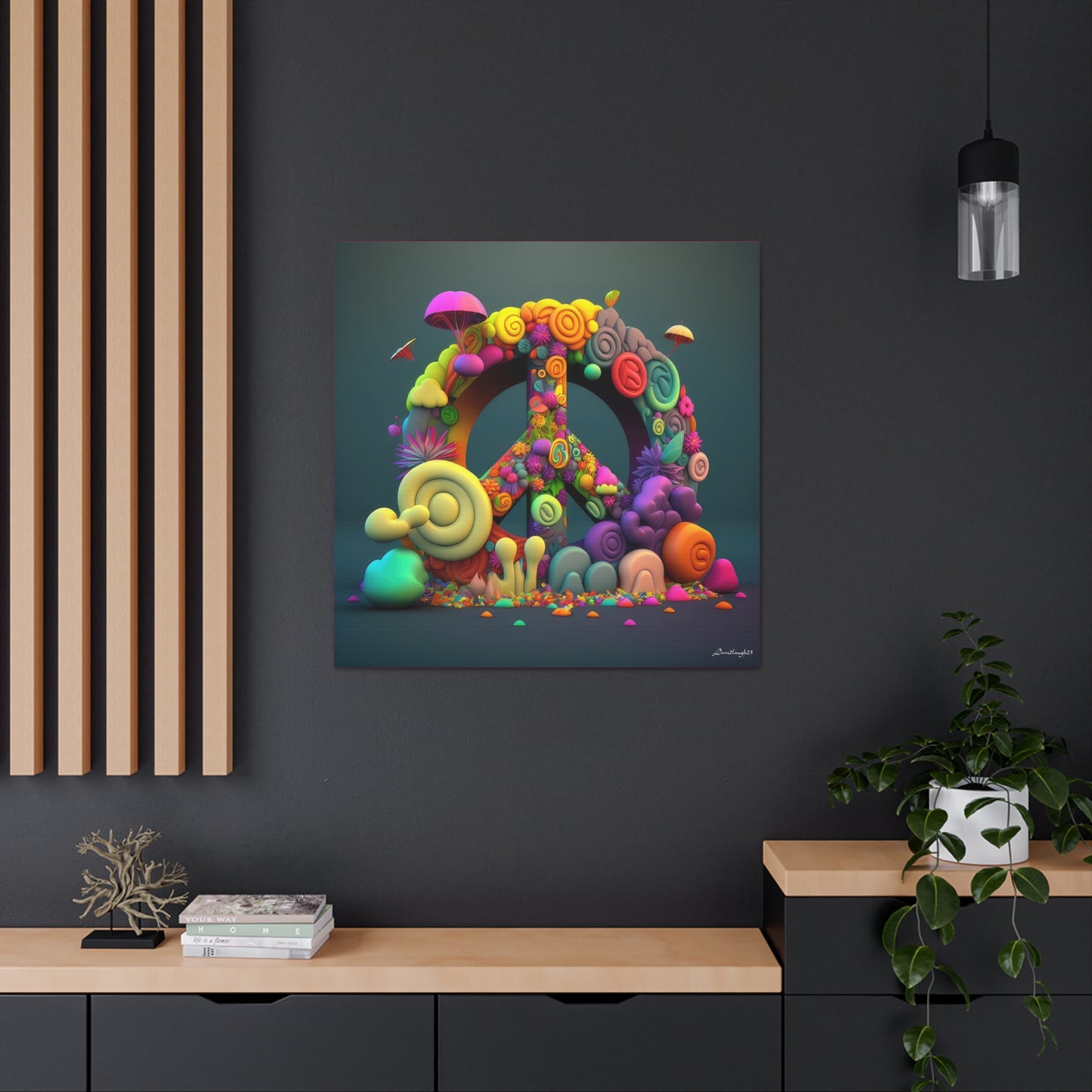 Fantastic Gummie Hippie Peace Sign Canvas Gallery Wraps