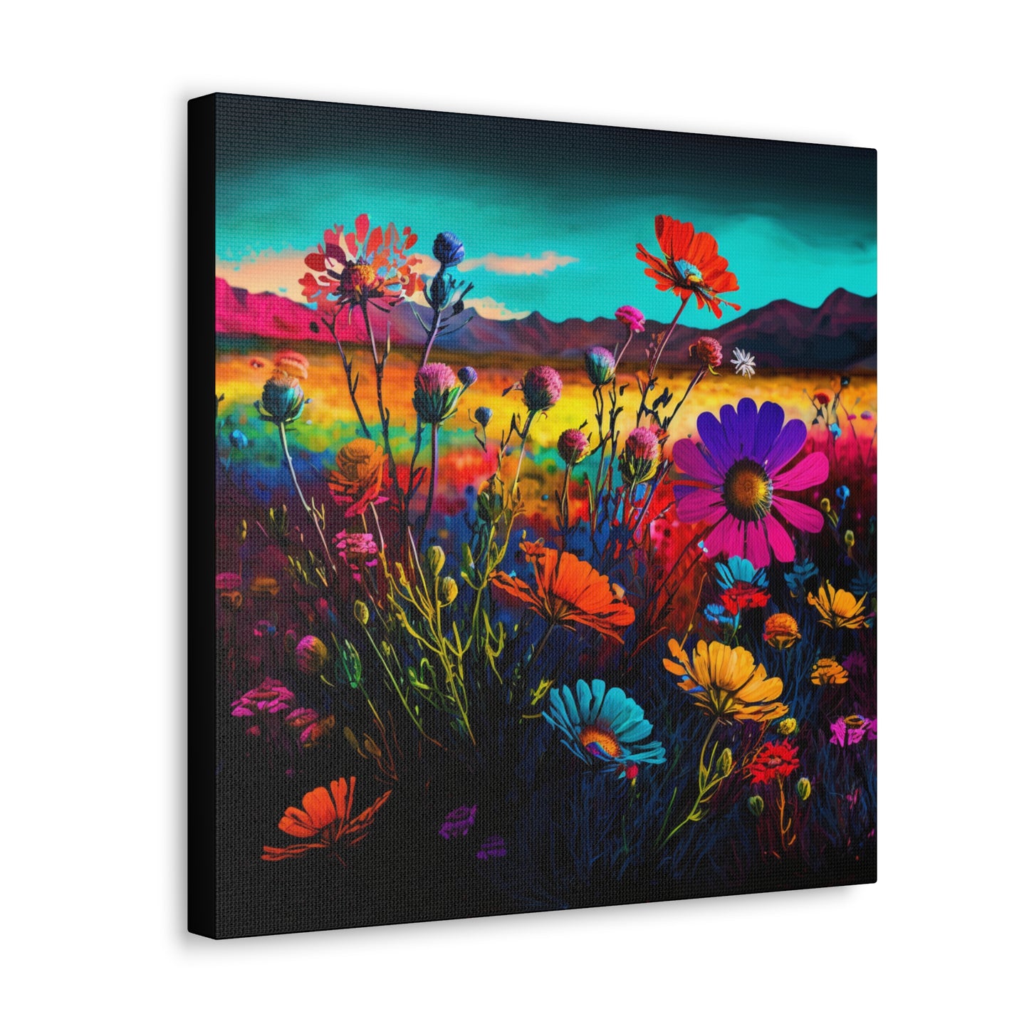 Wildflowers 2, Black Canvas Gallery Wraps