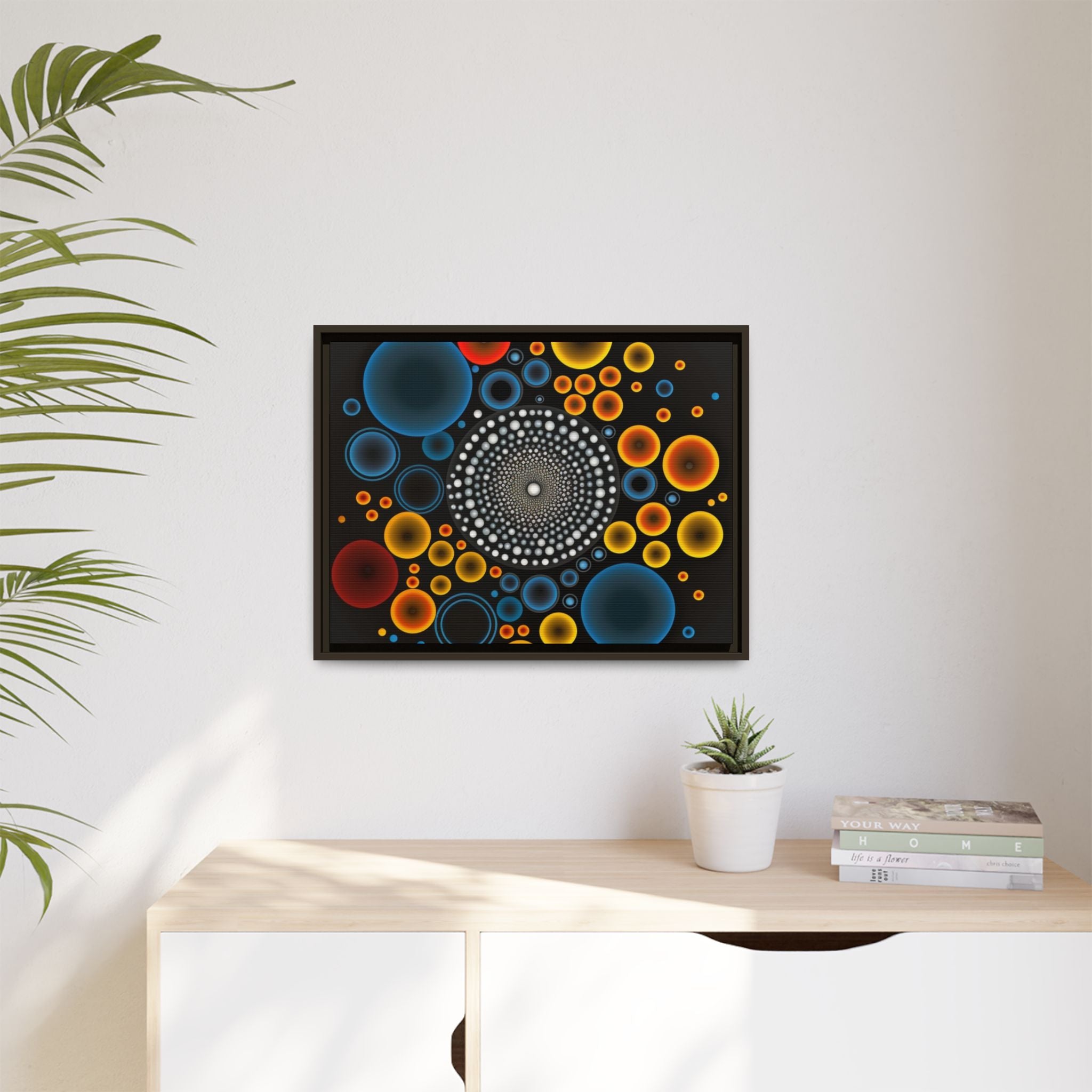 Harmonic Orbits, Matte Canvas, Framed (Multi-color)