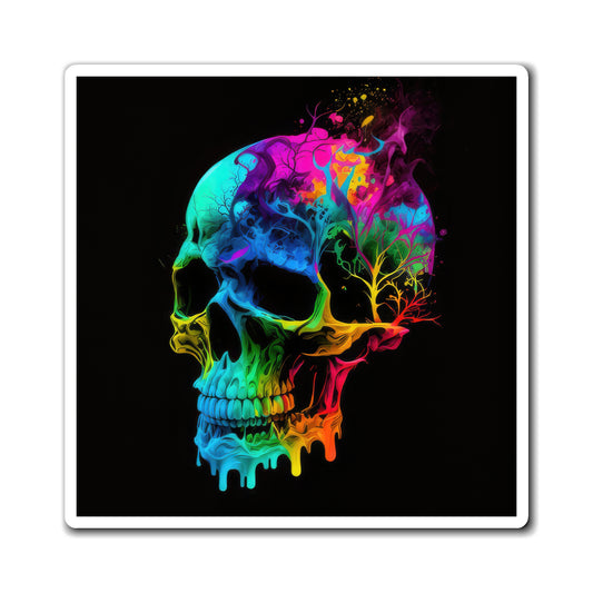 Bold And Beautiful Tie Dye Skulls, Style 4 Magnets