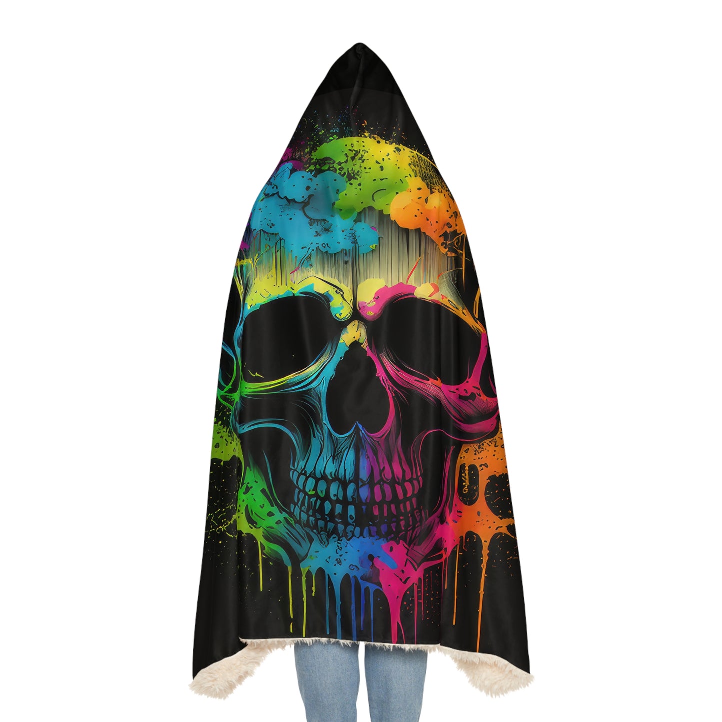 Tie Dye Skull Head Style One Snuggle Blanket