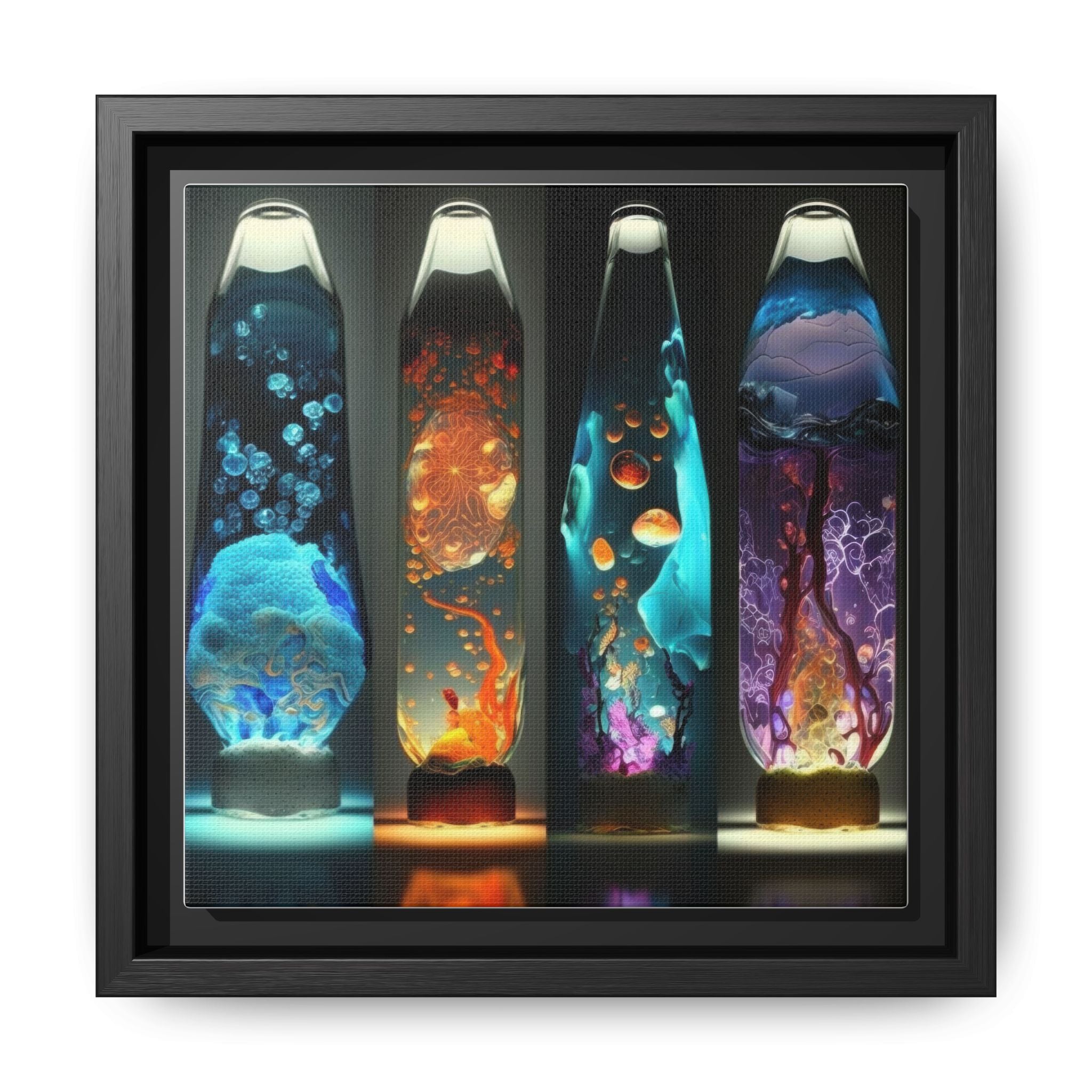 Elemental Currents, Art Print — Colorful Modern Wall Canvas