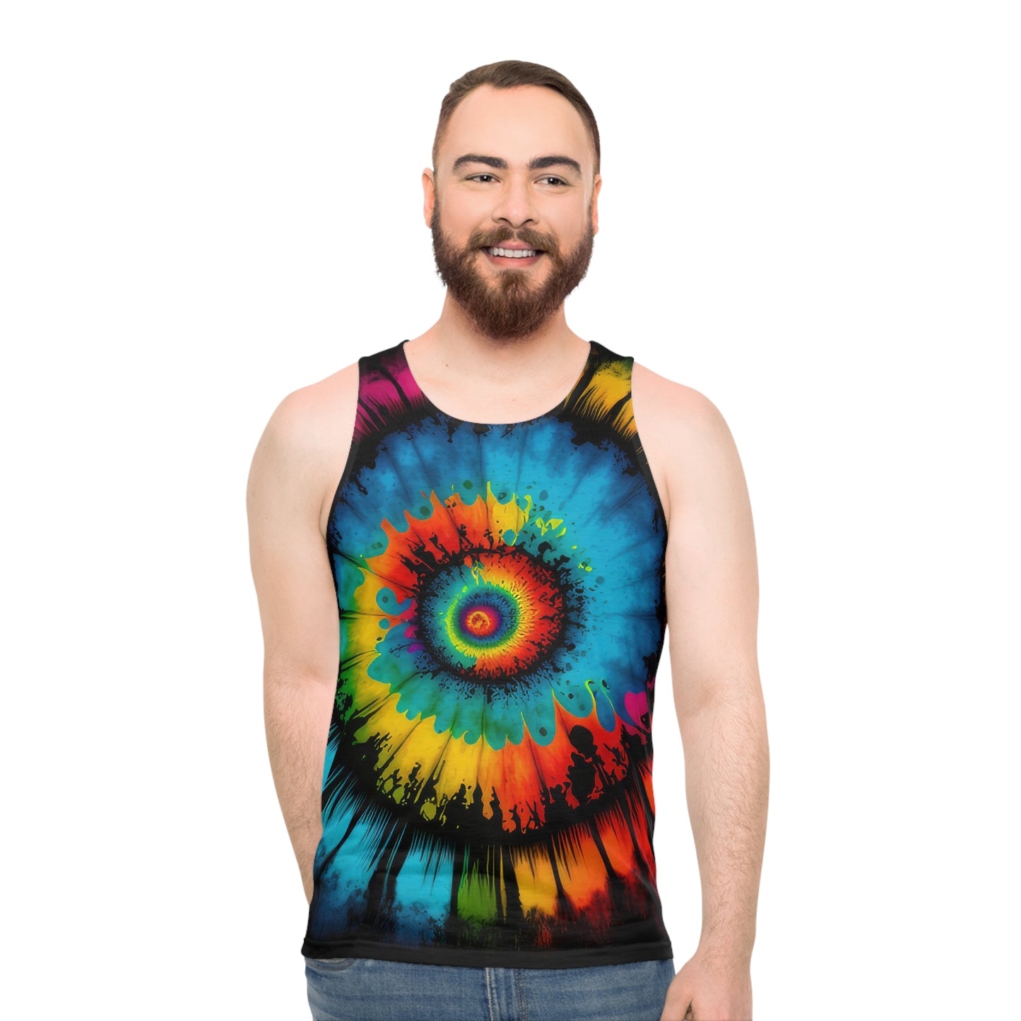 Bold And Beautiful Tie Dye Style Four 1 Unisex Tank Top (AOP)