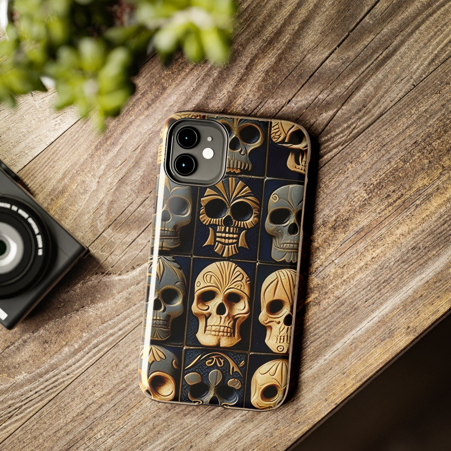 Metallic Chrome Skulls and classic Designed 17 Tough Phone Cases