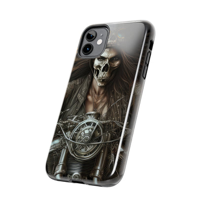 Skull Motorcycle Rider, Ready to Tear Up Road On Beautiful Bike 10 Tough Phone Cases