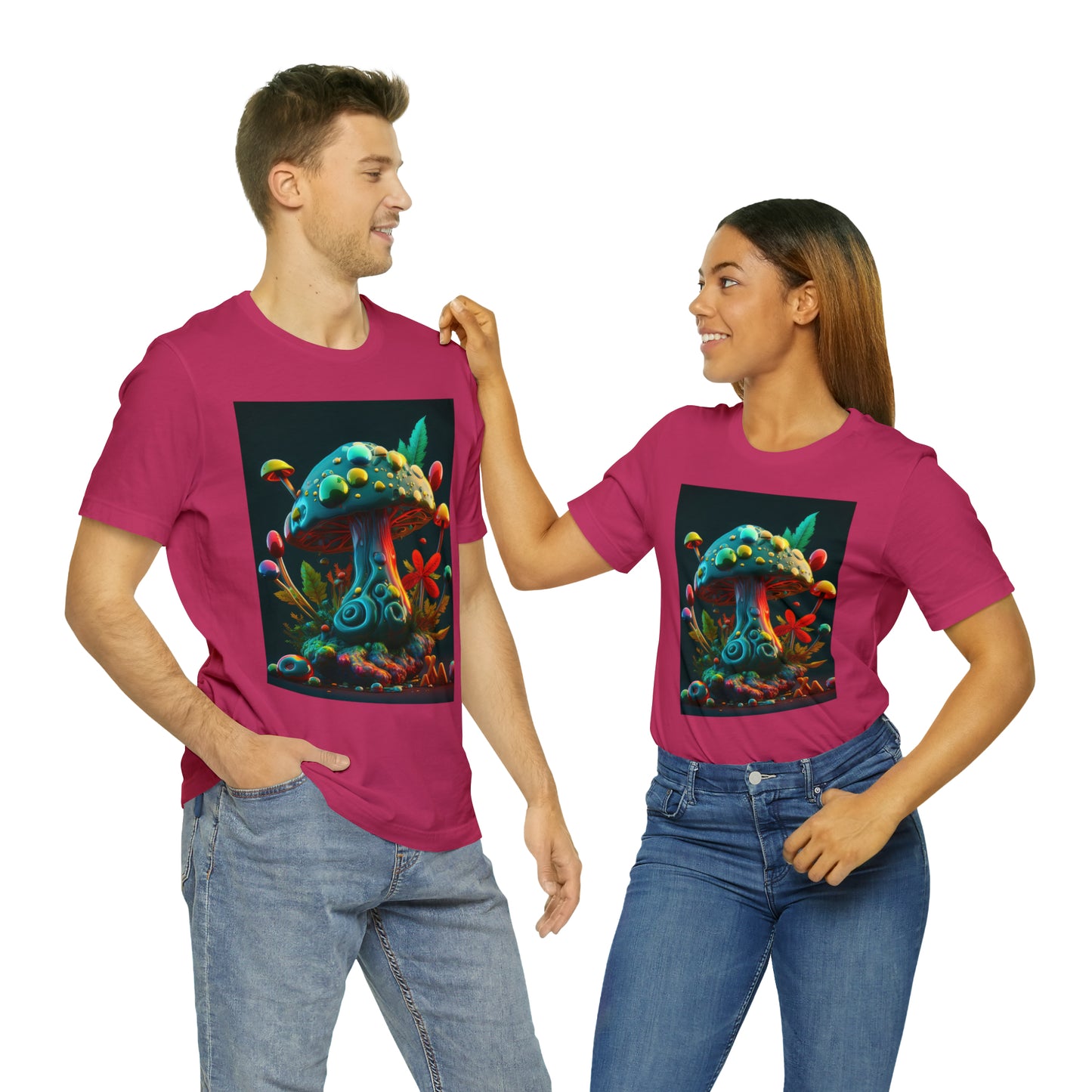 Hippie Mushroom Color Candy Style Design Style 5 Unisex Jersey Short Sleeve Tee