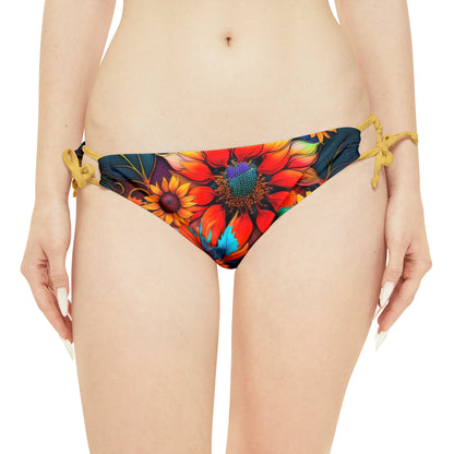 Bold And Beautiful Flowers Style Two Strappy Bikini Set (AOP)