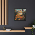 Mosaic Majesty: The Regal Cat, Framed Mosaic Cat Art Print — Colorful Modern Wall Canvas