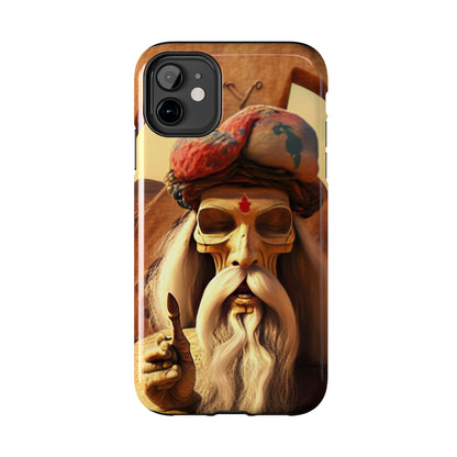 Wise Man In Dessert With Beard And Peace Sign Tough Phone Cases