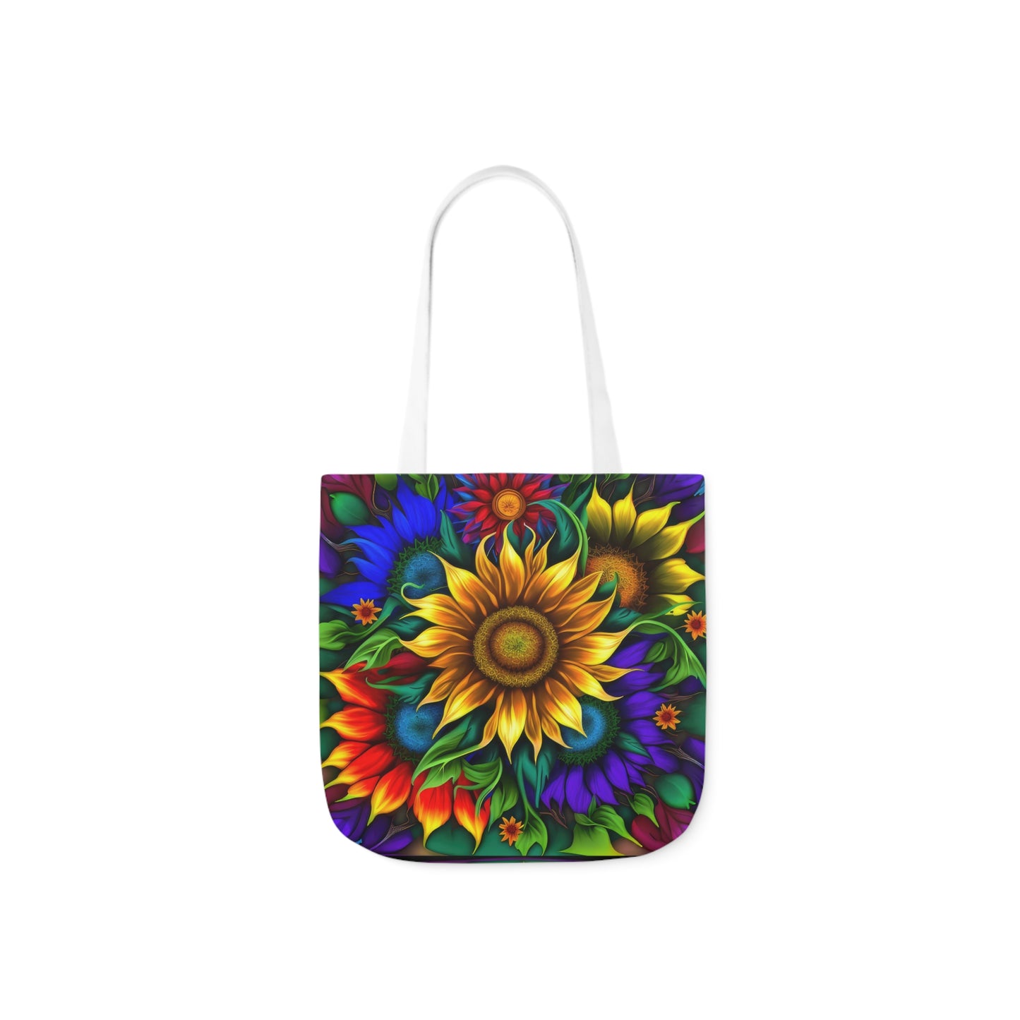 Bold And Beautiful Flowers Style Four Polyester Canvas Tote Bag (AOP)