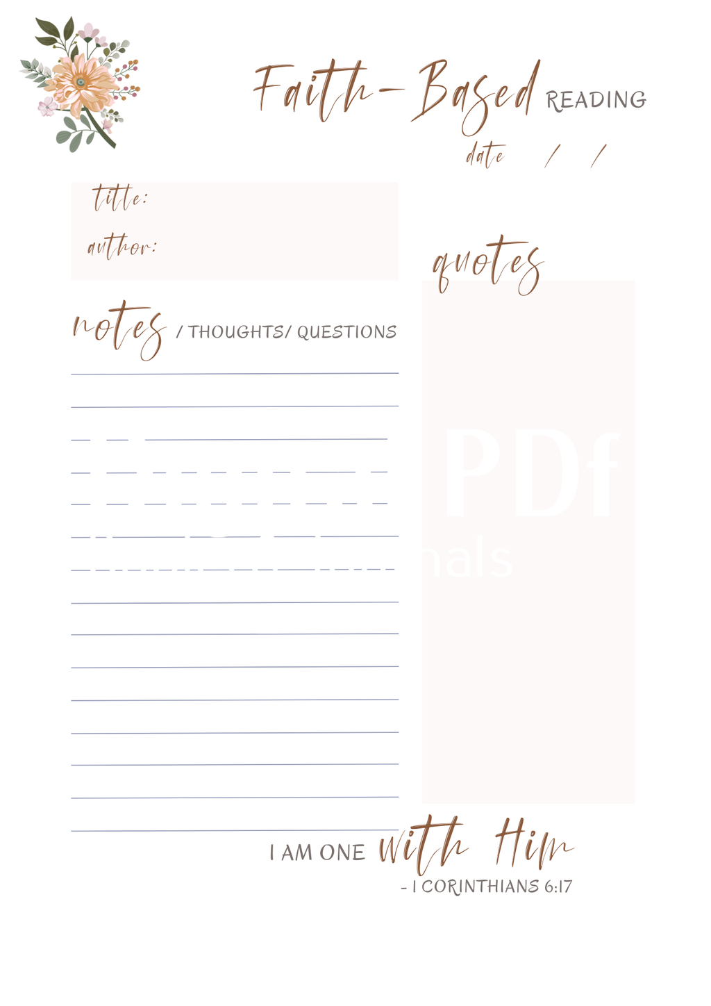 Woman's Bible Study Faith Based Journal