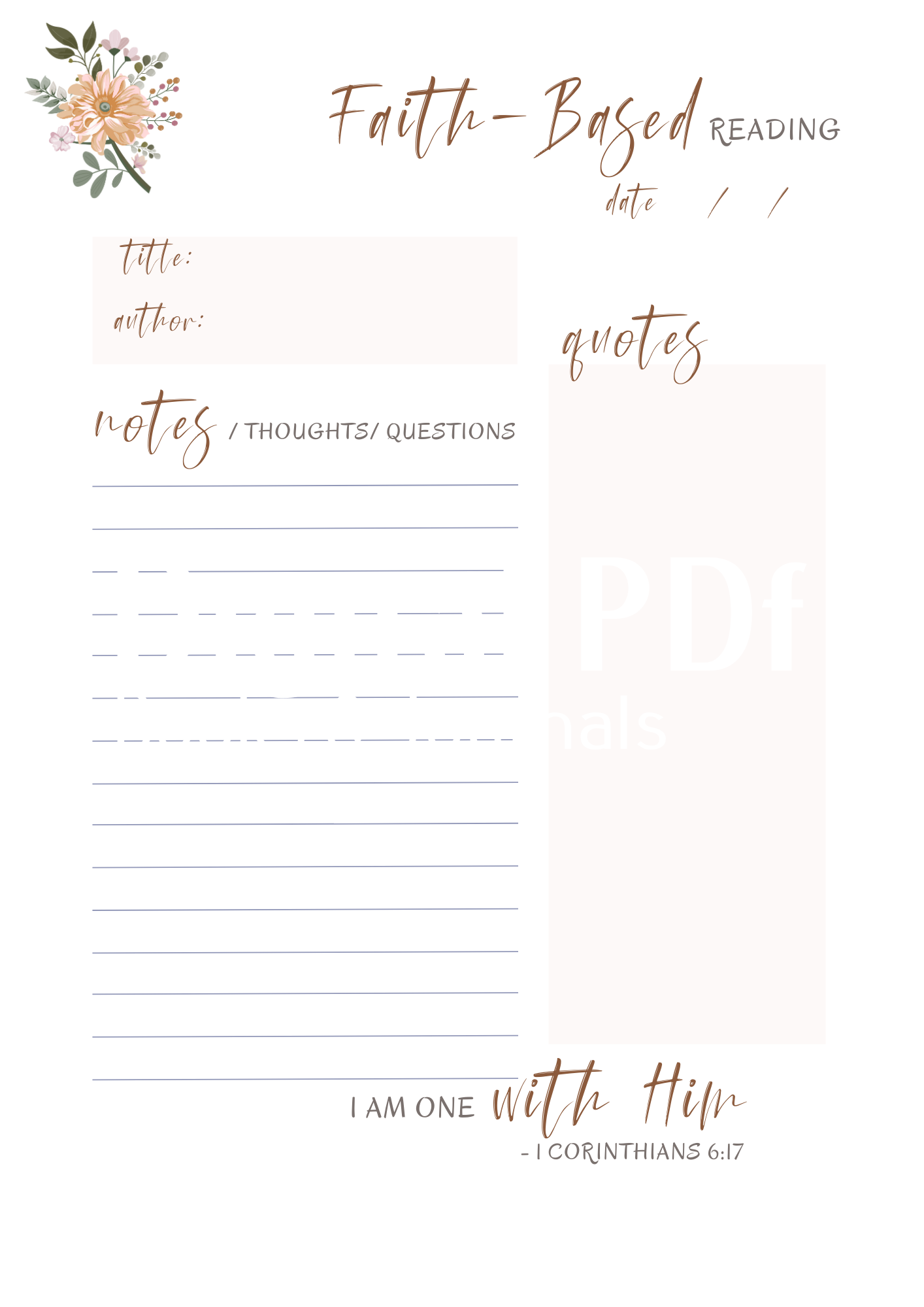 Woman's Bible Study Faith Based Journal