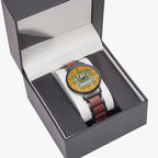 Love Peace Cannabis New Wooden Strap Quartz Watch - With Indicators