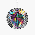 Cross Butterflies Tie Dye Wind Spinner