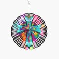 Tie Dye Blue Cross Wind Spinner