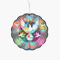 Beautiful Dove Tie Dye Wind Spinner