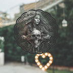 Skull Biker Chic With Motorcycle Wind Spinner