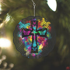 Cross Butterflies Tie Dye Wind Spinner