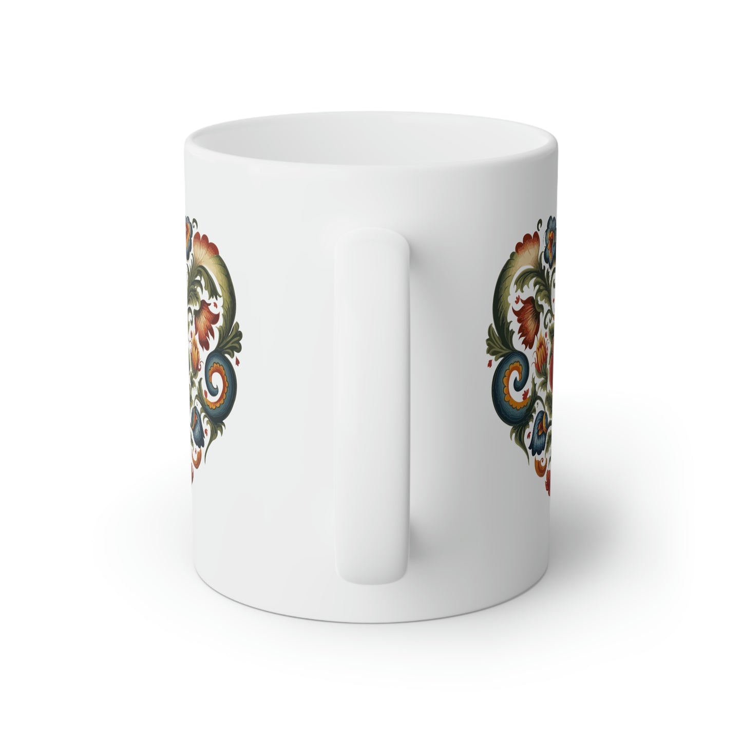 Intricate Hearts by Heron Lake Print 3 White Mug, 11oz