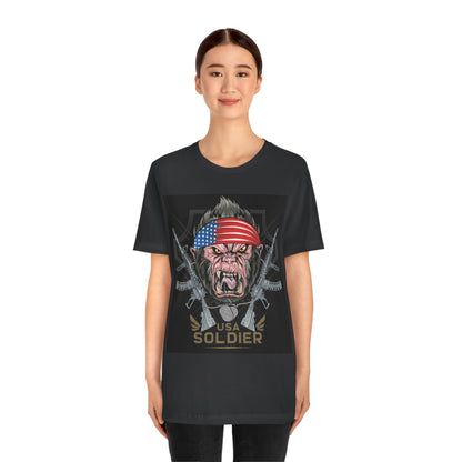 Angry Gorilla USA Soldier, Unisex Jersey Short Sleeve Tee