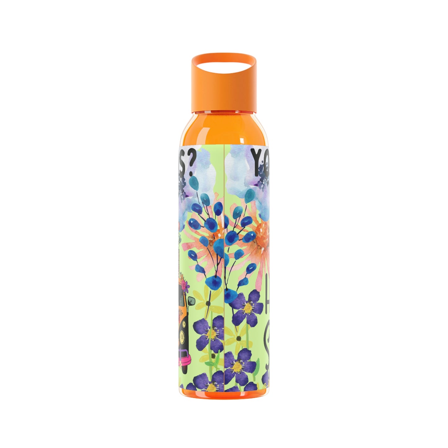 You Good Sis ? Mental Health Awareness Hippie Chic , Wheelchair Green Background Sky Water Bottle