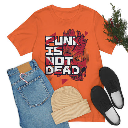 Punk Mohawk Skull, Punk Is Not Dead, Unisex Jersey Short Sleeve Tee