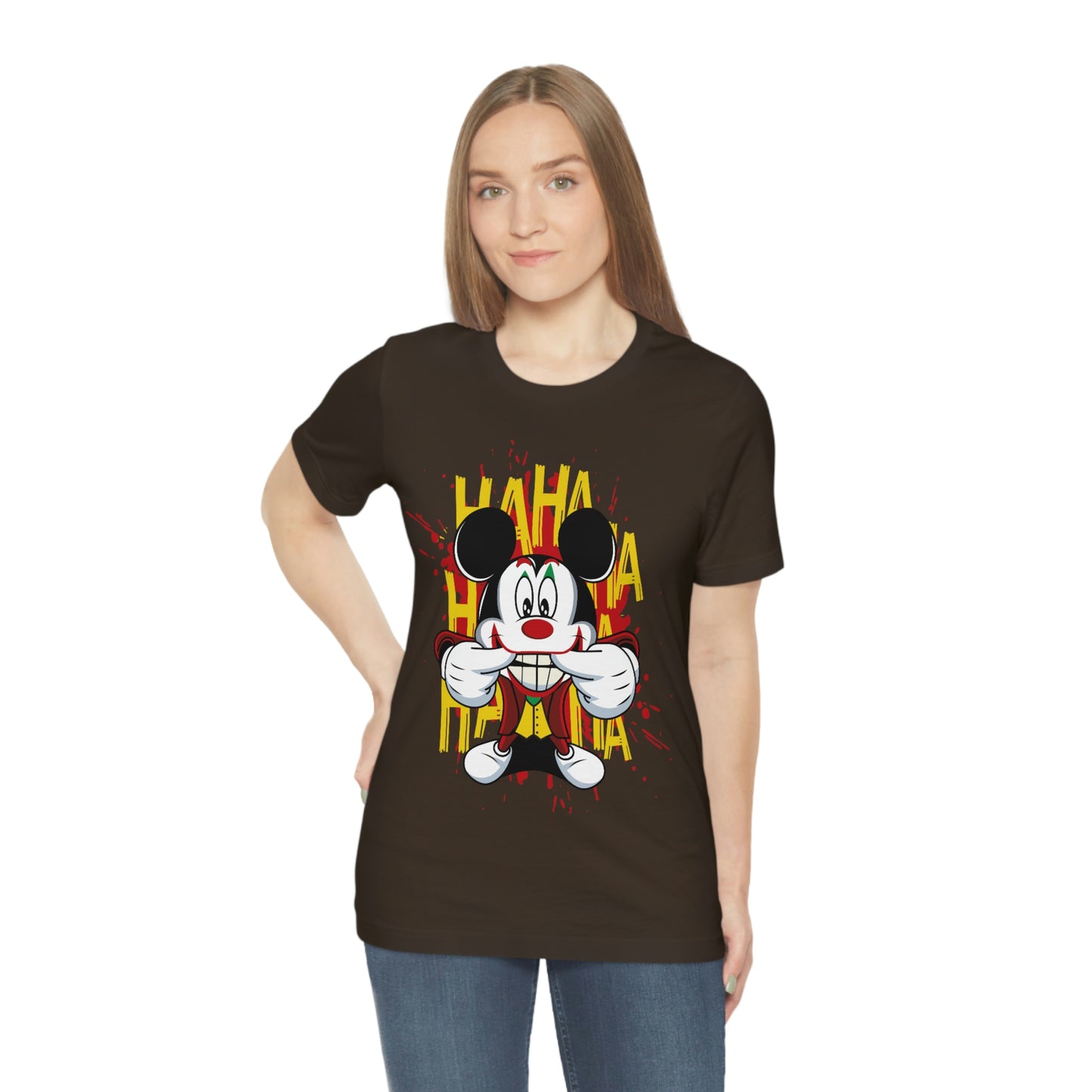 Ha Ha Ha Mickey, Unisex Jersey Short Sleeve Tee