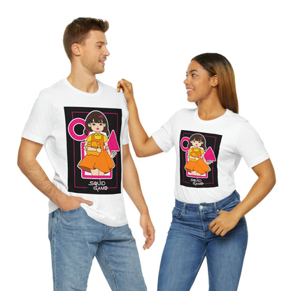 Quid Game Girl, It Cover Unisex Jersey Short Sleeve Tee