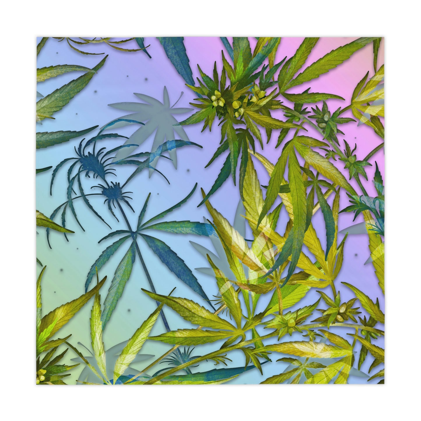 Sassy Pink And Green 420 Weed Marijuana Leaf Tablecloth