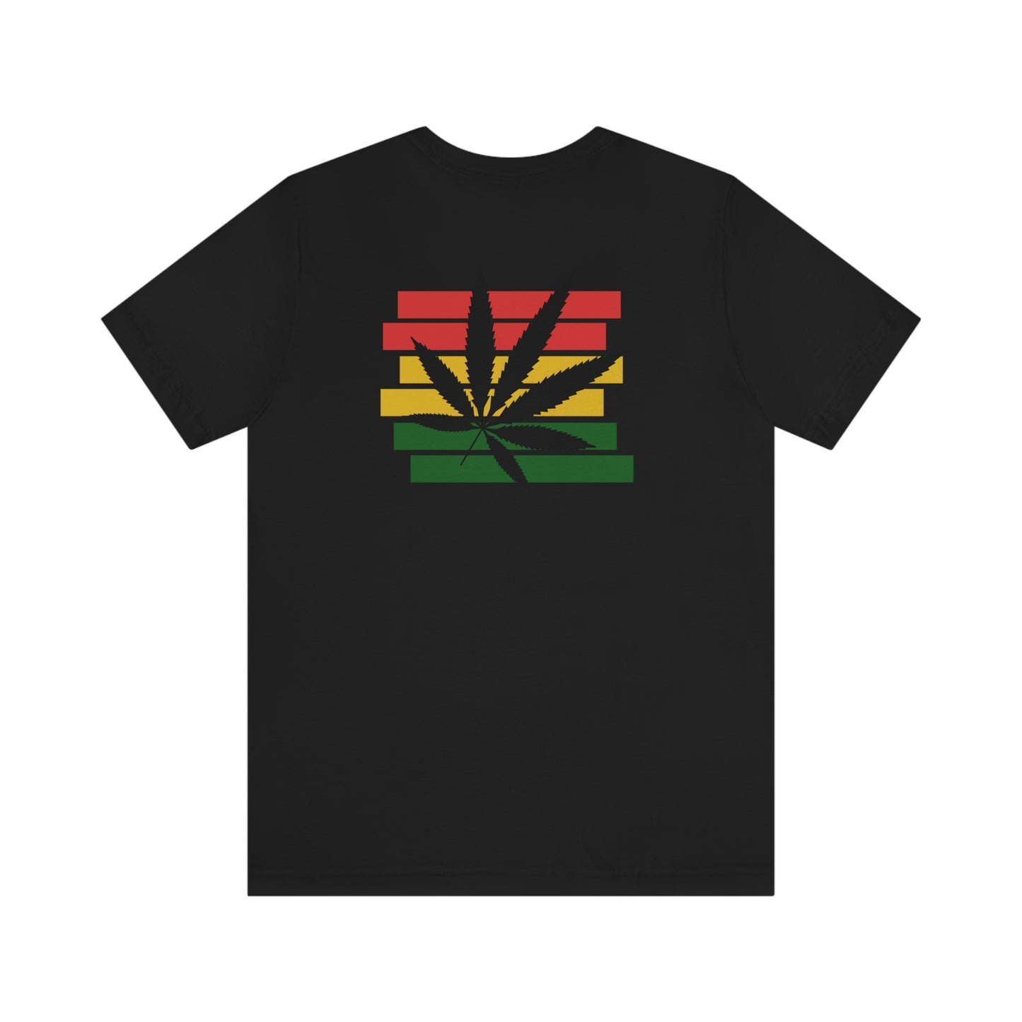 Pot Leaf With Classic Colors, Yellow, Green, Yellow, Unisex Jersey Short Sleeve Tee