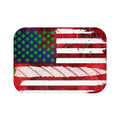 Flag Red,White And Blue Beautiful Red Background With Marijuana Pot Weed 420 Bathmat