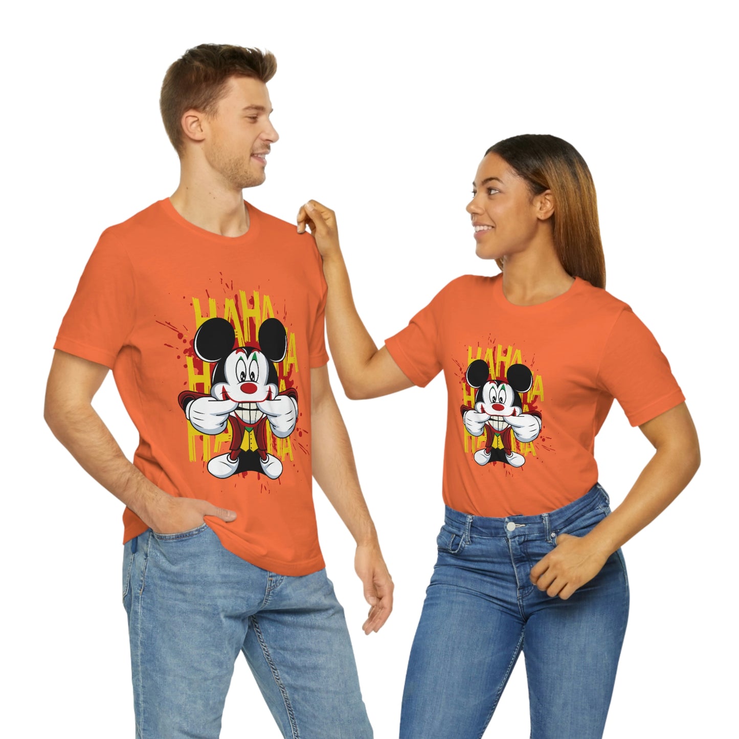 Ha Ha Ha Mickey, Unisex Jersey Short Sleeve Tee