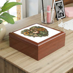 Intricate Hearts by Heron Lake Print 6 Jewelry Box