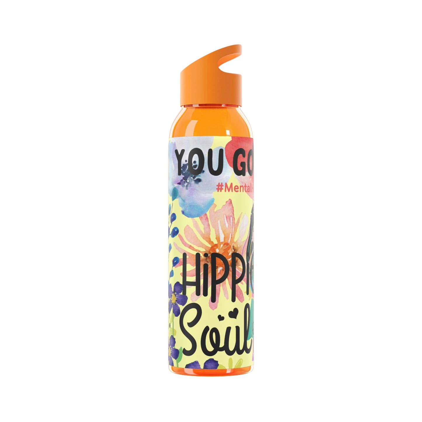 You Good Sis ? Mental Health Awareness Hippie Chic , Yellow Background Sky Water Bottle