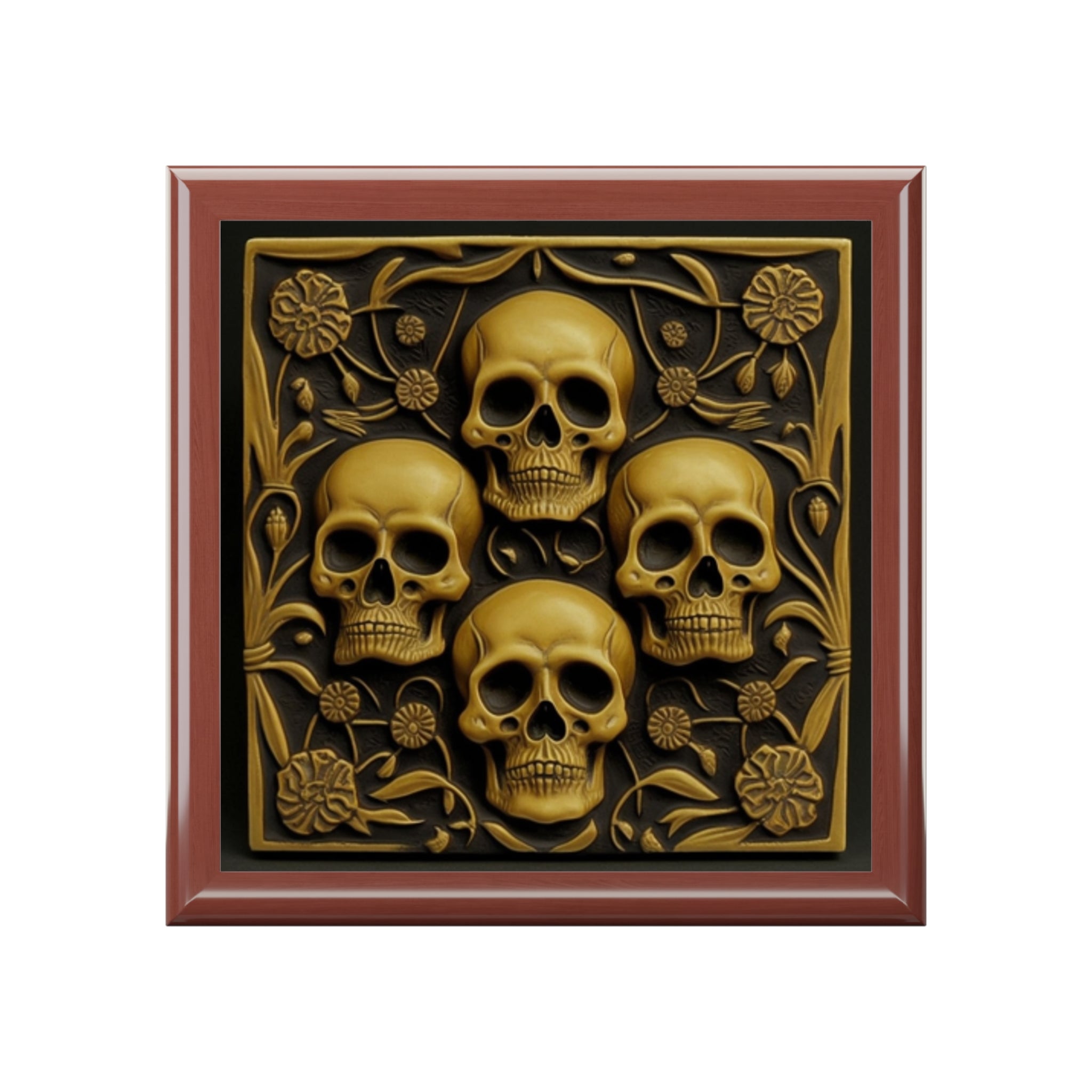Classic Metal Colors Multi Gothic Skulls Jewelry Box Jewelry Box