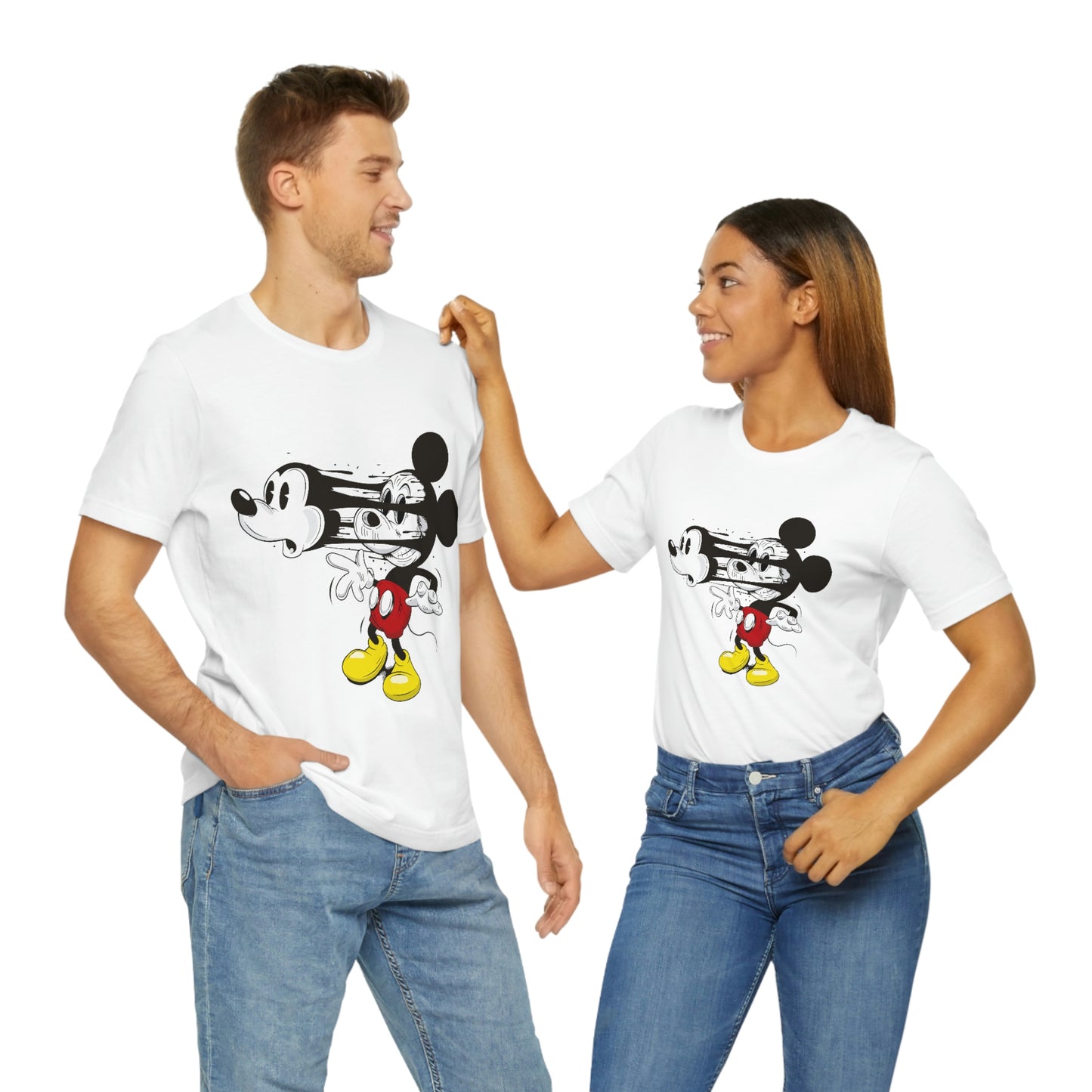 Losing Face Mickey, Unisex Jersey Short Sleeve Tee