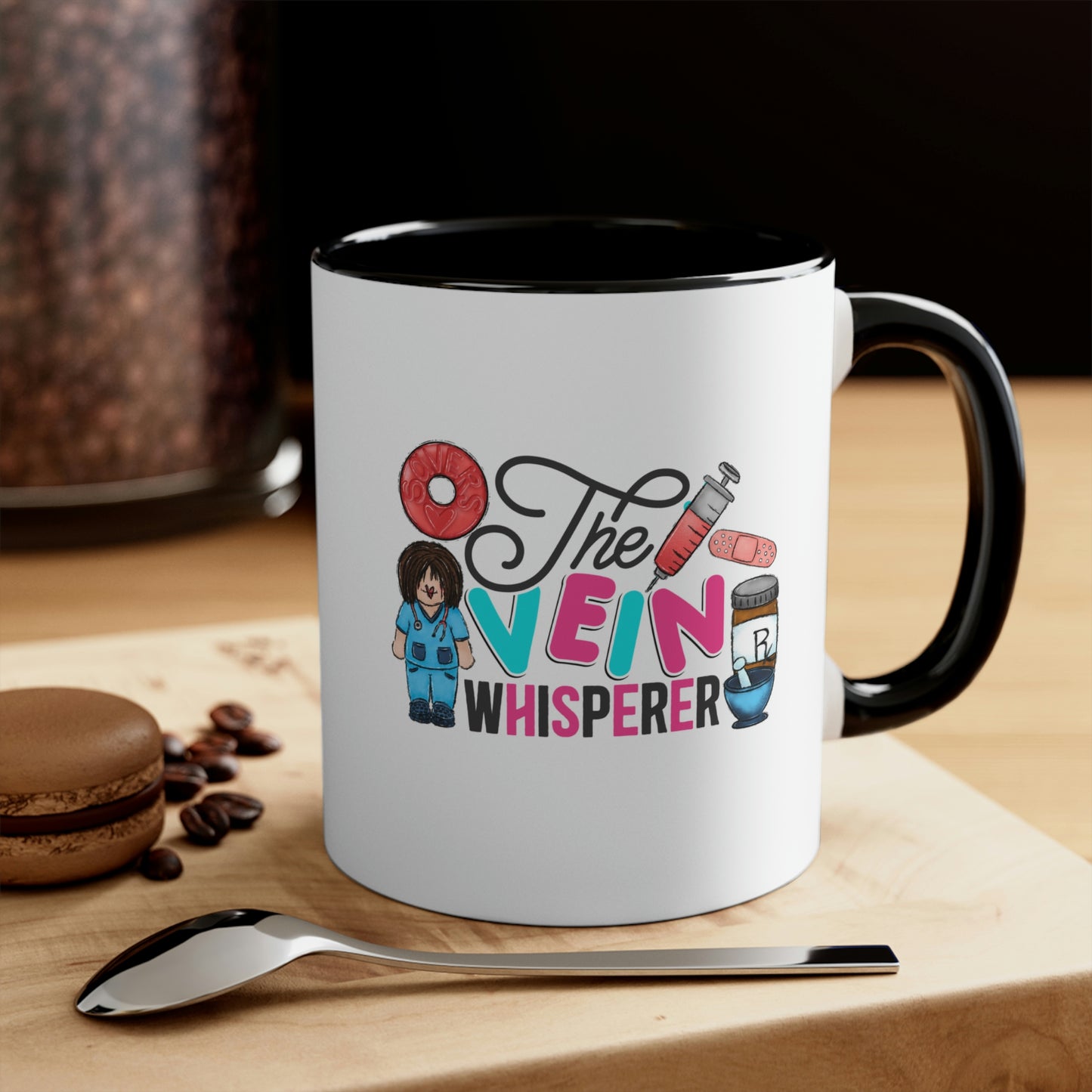 Nurse, Rn, Female 2, The Vein Whisperer, Coffee Mug, 11oz