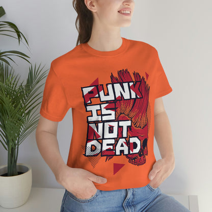 Punk Mohawk Skull, Punk Is Not Dead, Unisex Jersey Short Sleeve Tee