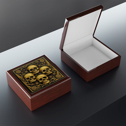 Classic Metal Colors Multi Gothic Skulls Jewelry Box Jewelry Box