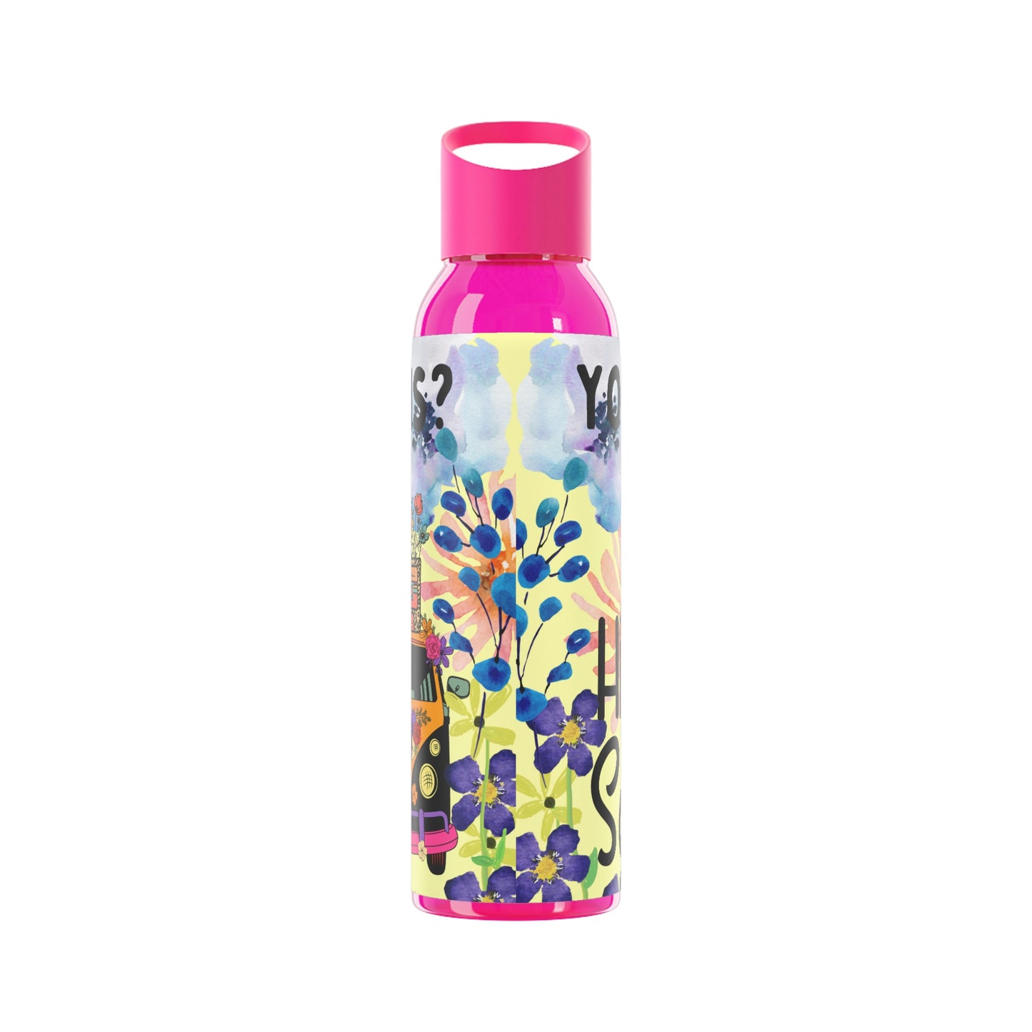 You Good Sis ? Mental Health Awareness Hippie Chic , Yellow Background Sky Water Bottle