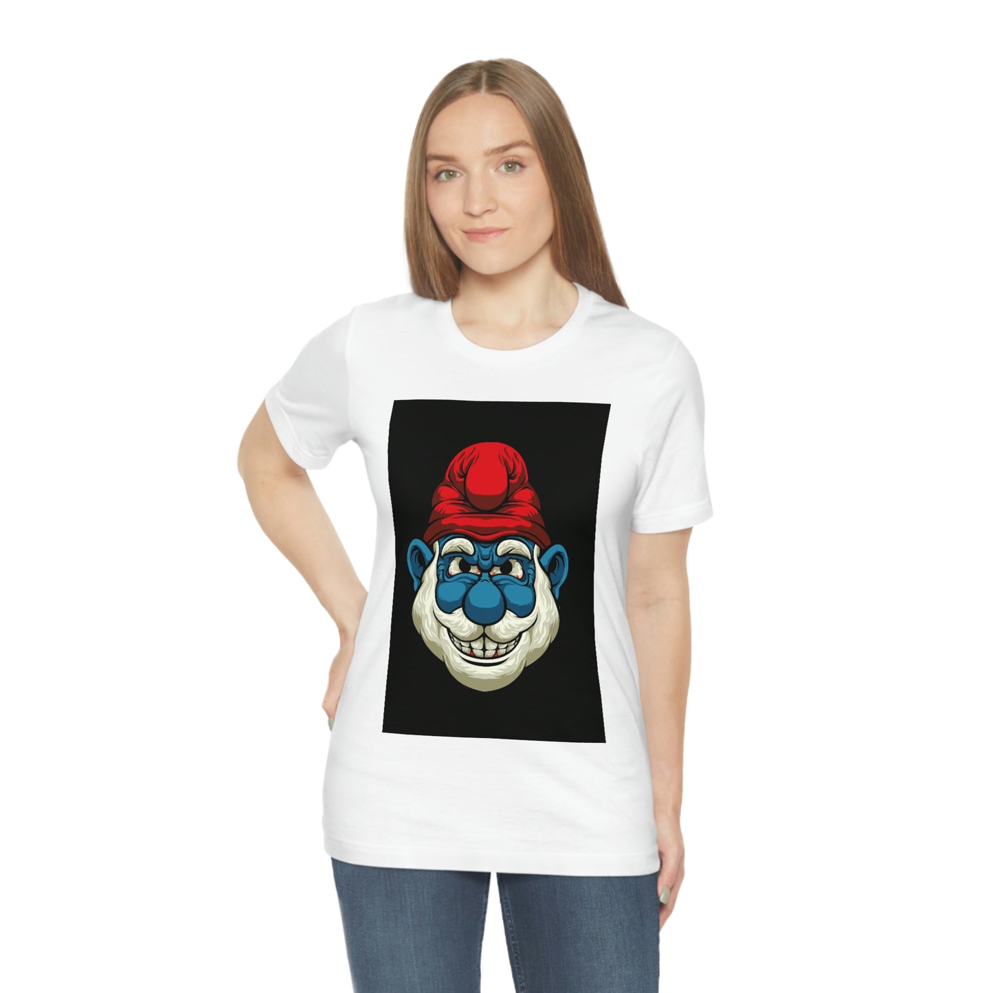 Feisty Smurf, Unisex Jersey Short Sleeve Tee