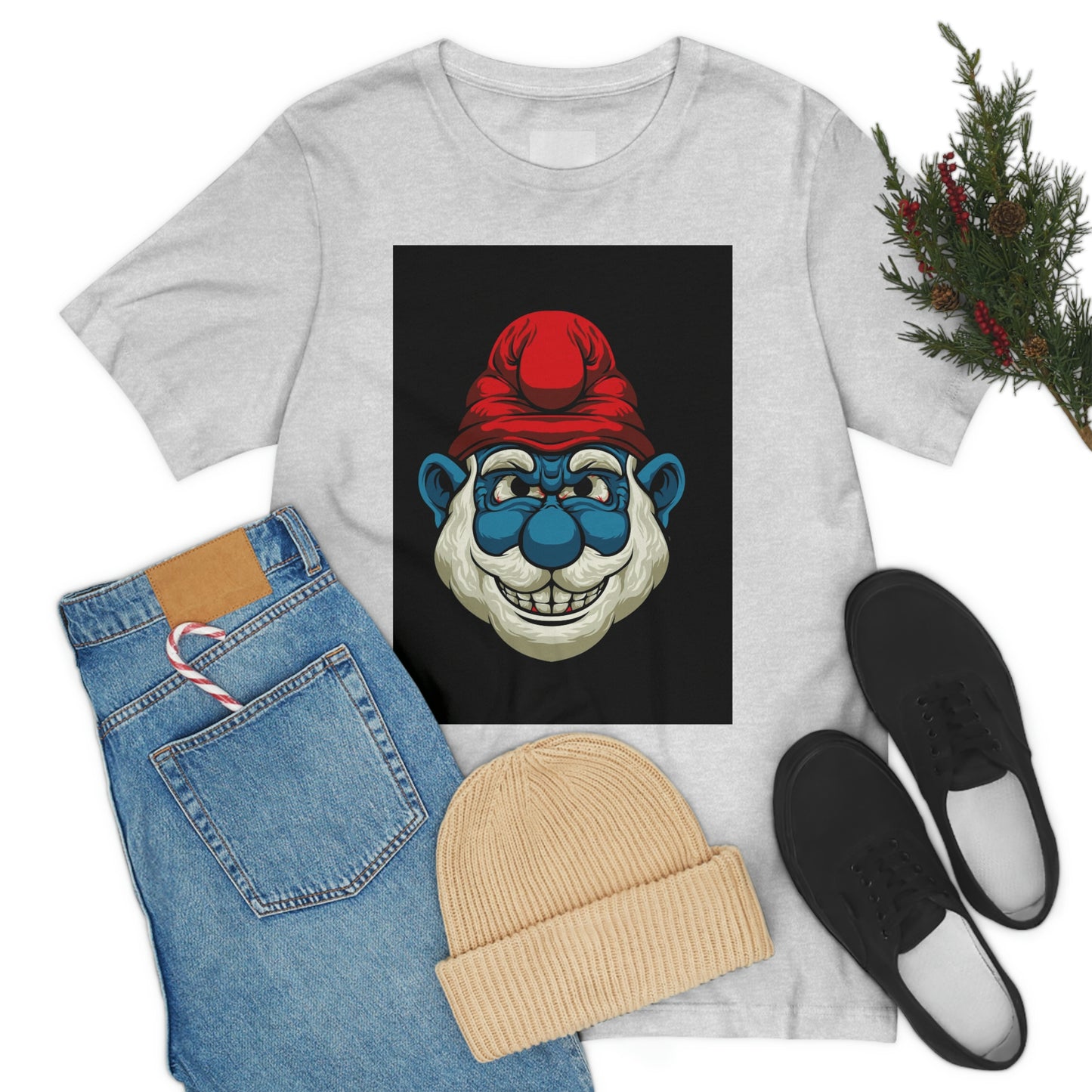 Feisty Smurf, Unisex Jersey Short Sleeve Tee