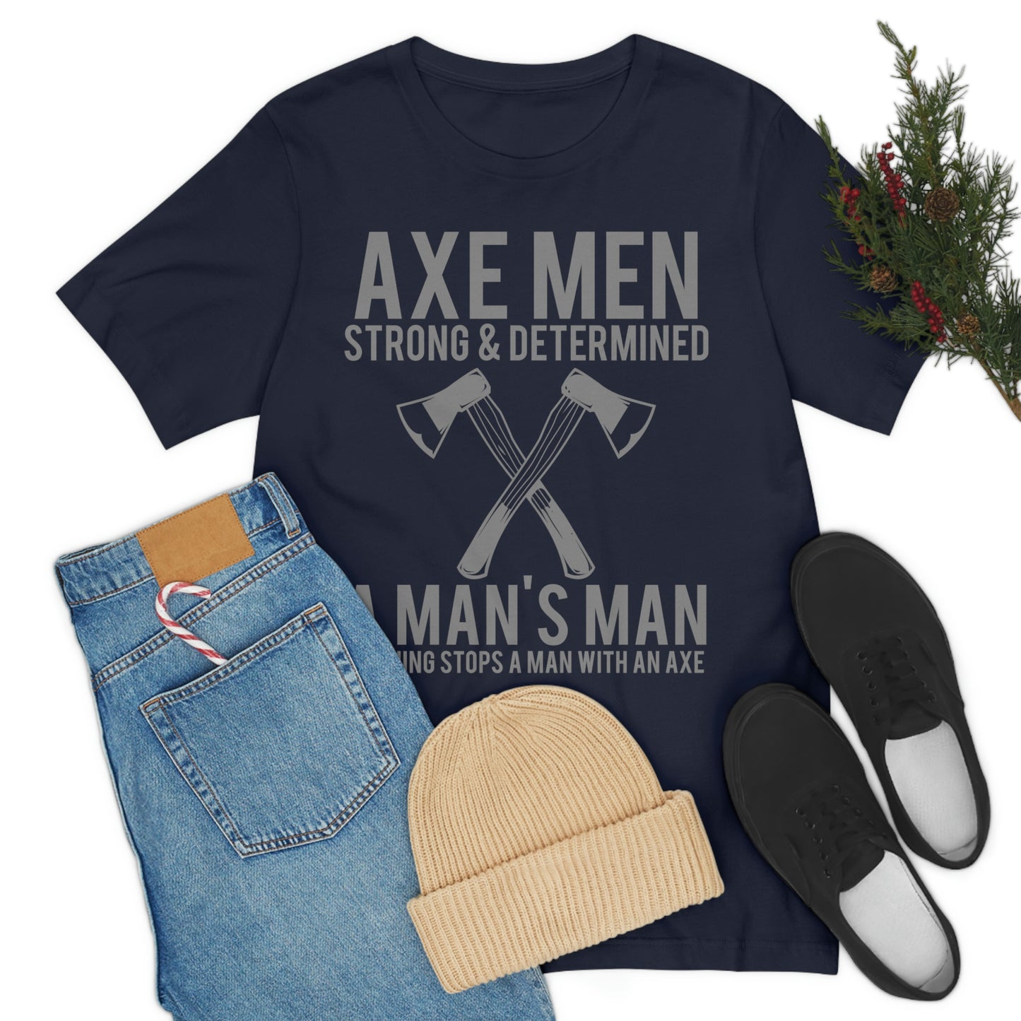 Axe Man Strong and determined, Unisex Jersey Short Sleeve Tee