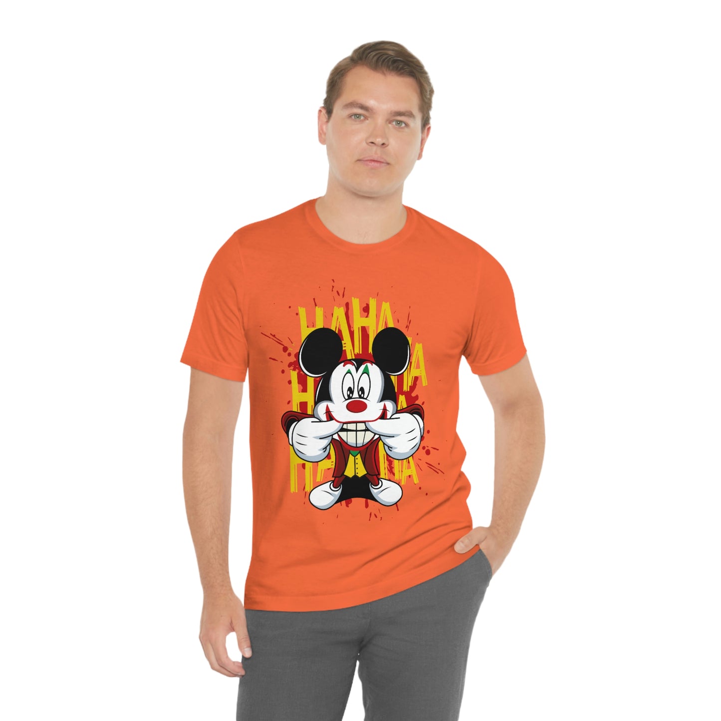 Ha Ha Ha Mickey, Unisex Jersey Short Sleeve Tee