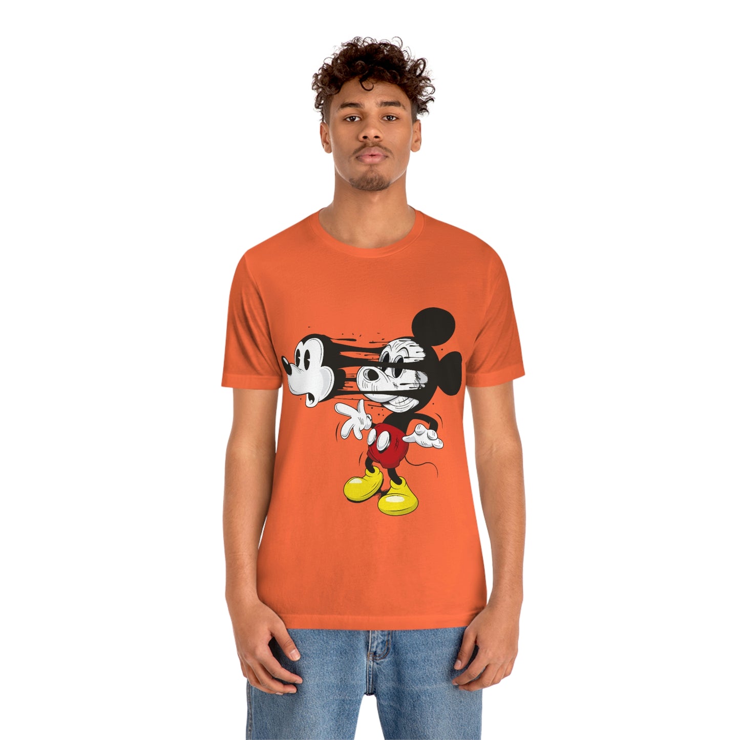 Losing Face Mickey, Unisex Jersey Short Sleeve Tee