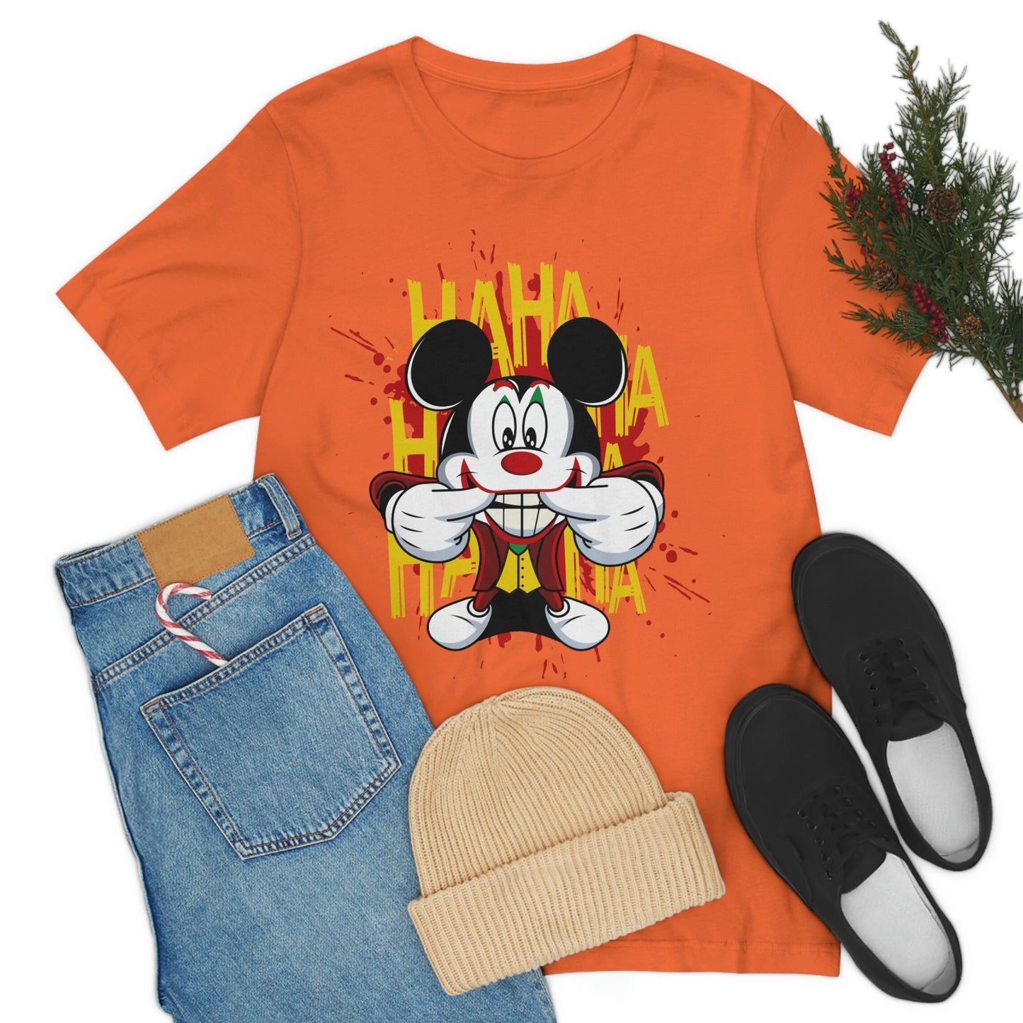 Ha Ha Ha Mickey, Unisex Jersey Short Sleeve Tee