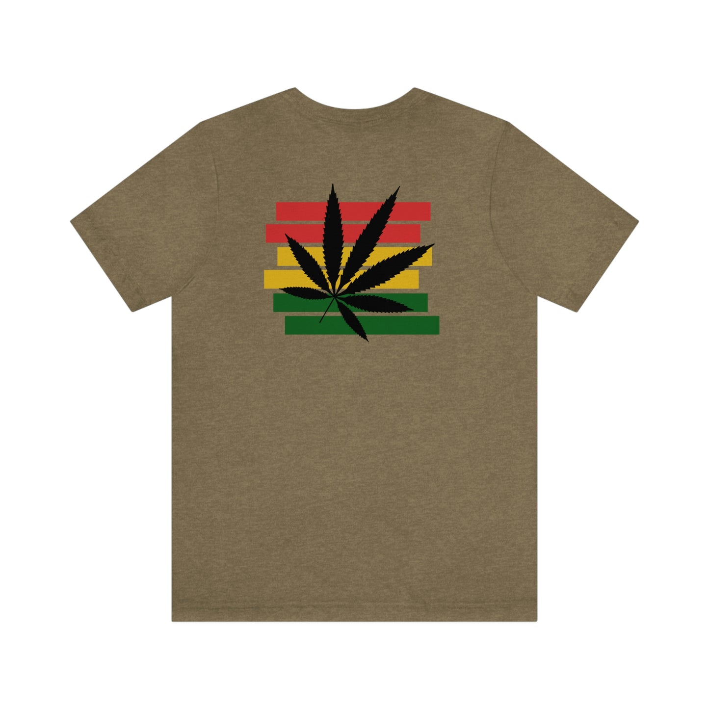 Pot Leaf With Classic Colors, Yellow, Green, Yellow, Unisex Jersey Short Sleeve Tee