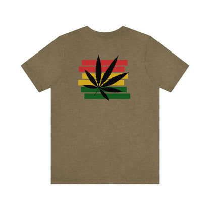 Pot Leaf With Classic Colors, Yellow, Green, Yellow, Unisex Jersey Short Sleeve Tee