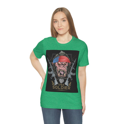 Angry Gorilla USA Soldier, Unisex Jersey Short Sleeve Tee